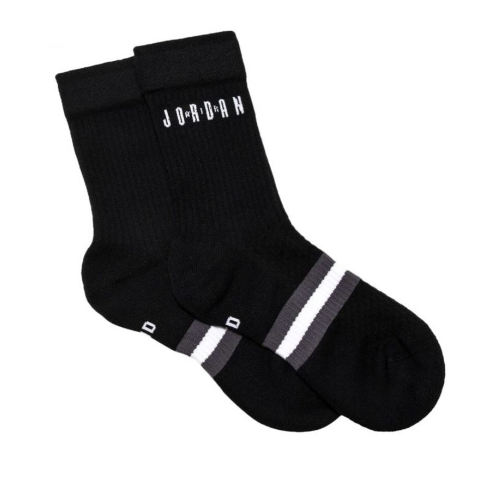 New JORDAN LEGACY REMASTERED 2-PACK CREW SOCKS LARGE  Men Black/White SK0025-010